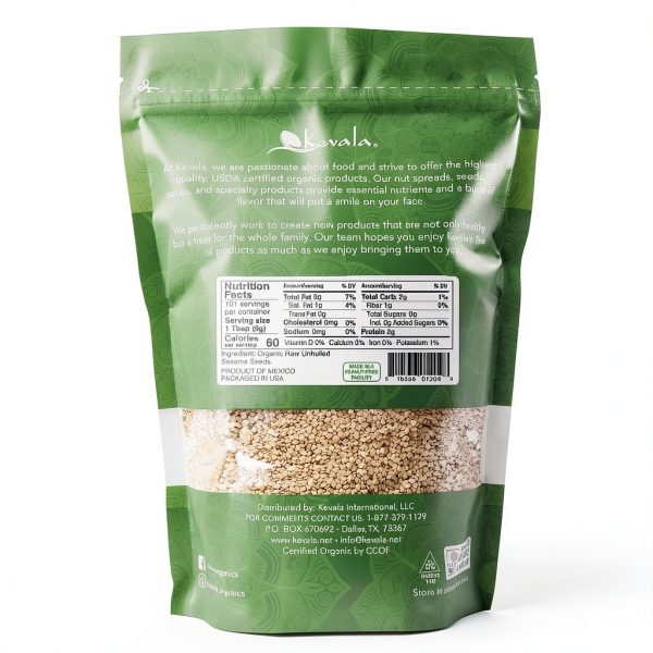 Kevala Organic Raw Sesame Seeds 2lb – USDA Certified Non GMO Kosher-2