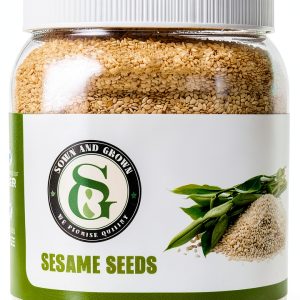 Sown and Grown White Hulled Sesame Seeds 20oz Nutrient Rich Free-0