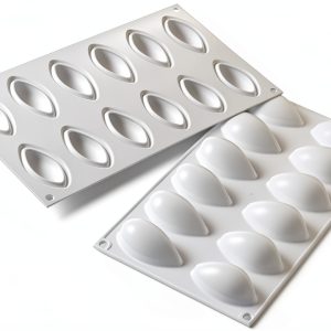 Silikomart Silicone Quenelle Mold 63x29x28 mm White Food Safe Bakeware-0