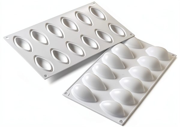 Silikomart Silicone Quenelle Mold 63x29x28 mm White Food Safe Bakeware-0
