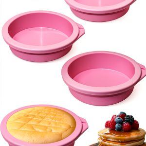 Air Fryer Egg Molds Chistepper Silicone 4‑Inch Pink Set of 4-0