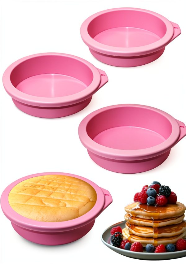 Air Fryer Egg Molds Chistepper Silicone 4‑Inch Pink Set of 4-0