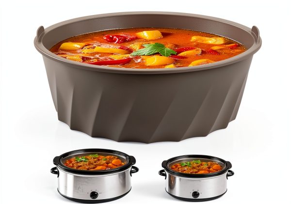 Reusable Silicone Slow Cooker Liner KoiLykke 6-8 Quart Oval Black-4