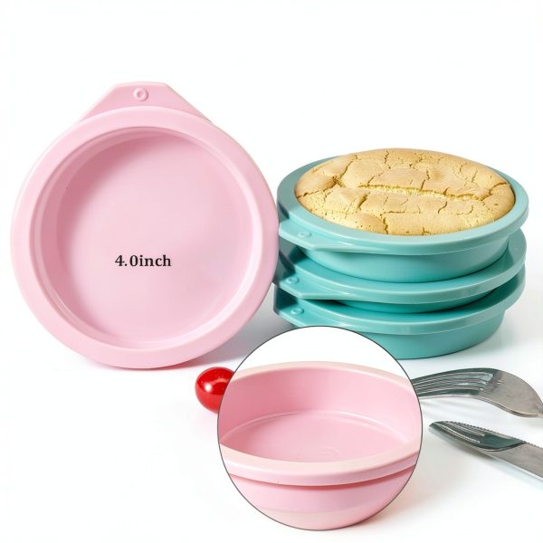 Air Fryer Egg Molds Chistepper Silicone 4‑Inch Pink Set of 4-2