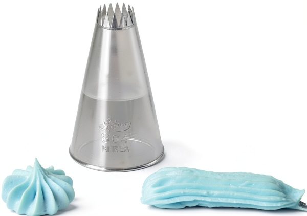 French Star Pastry Tip Ateco Stainless Steel .38" Diameter A864-1-2