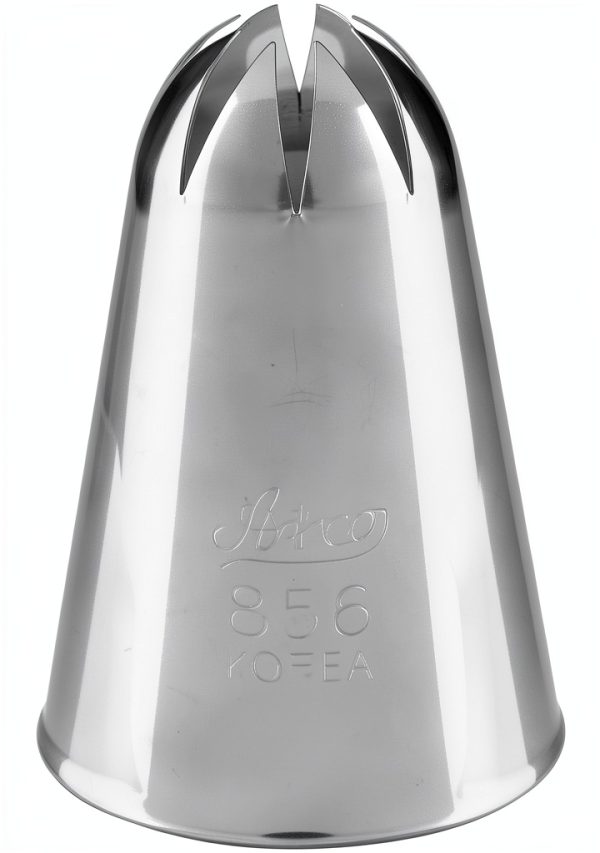 Ateco Deep Closed Star Pastry Tip - Stainless Steel 856-0