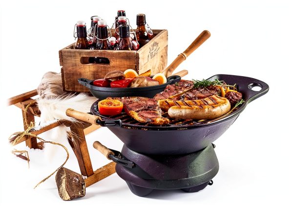 Mifoci Oval Cast Iron Skillet Set 6pcs Baking Pan Black 7.1x4.7-4