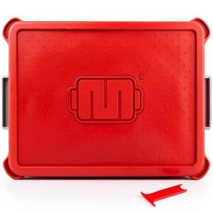 Baker's Edge Silicone Lid & Wedge Pack for Edge Brownie Pan – Red,-0