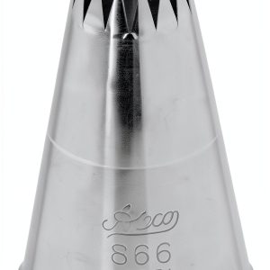 Ateco French Star Pastry Tip 1/2'' Opening Stainless Steel 866-0