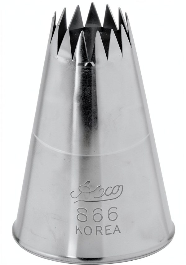 Ateco French Star Pastry Tip 1/2'' Opening Stainless Steel 866-0