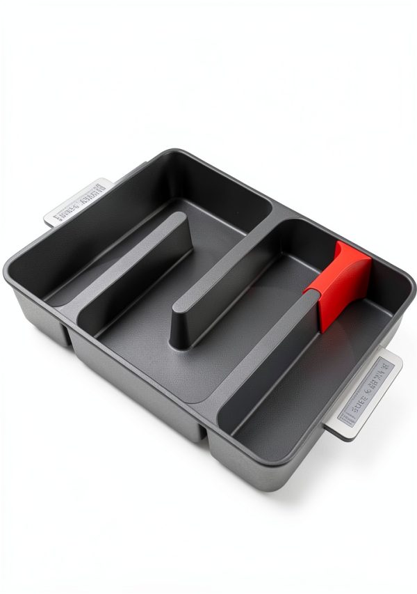 Baker's Edge Silicone Lid & Wedge Pack for Edge Brownie Pan – Red,-1