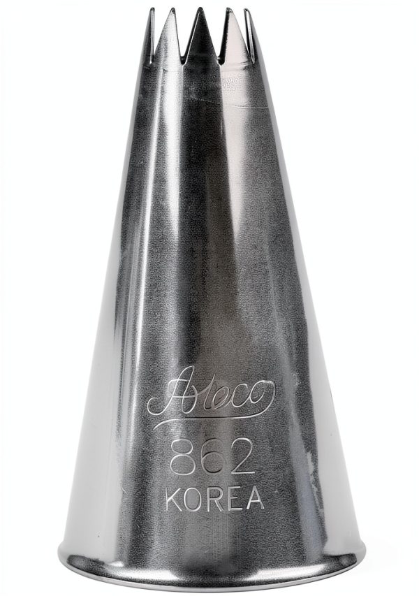 Ateco French Star Pastry Tip 0.25'' Opening Stainless Steel Bakeware-1