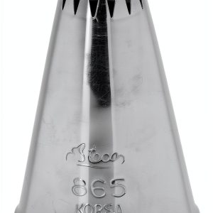 Ateco French Star Pastry Tip 865 - 0.44" Opening Stainless Steel-0