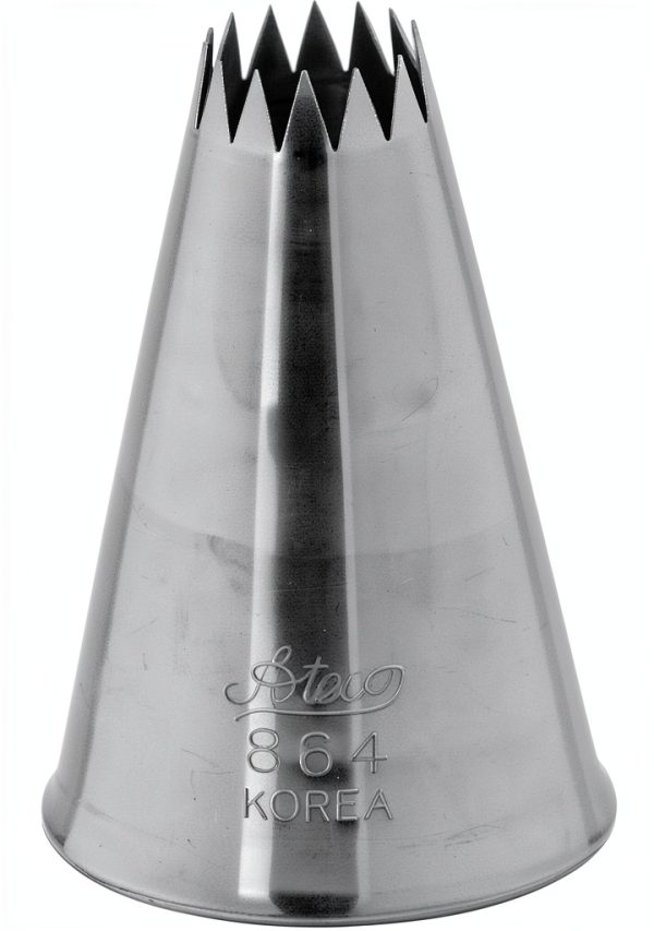 French Star Pastry Tip Ateco Stainless Steel .38" Diameter A864-1-0